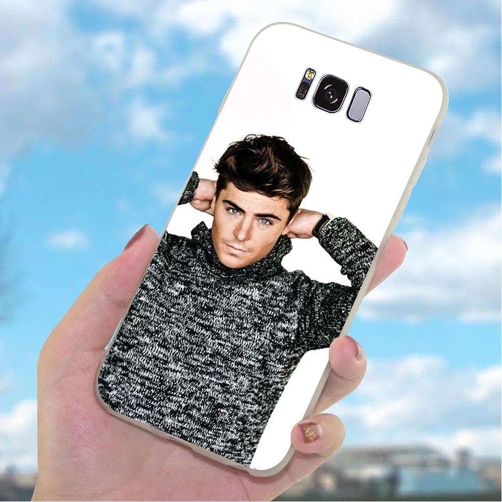 Мягкие чехлы из ТПУ задняя крышка для телефона Zac Efron чехол Samsung Note 9 Galaxy S10e M10 M20 M30 S7