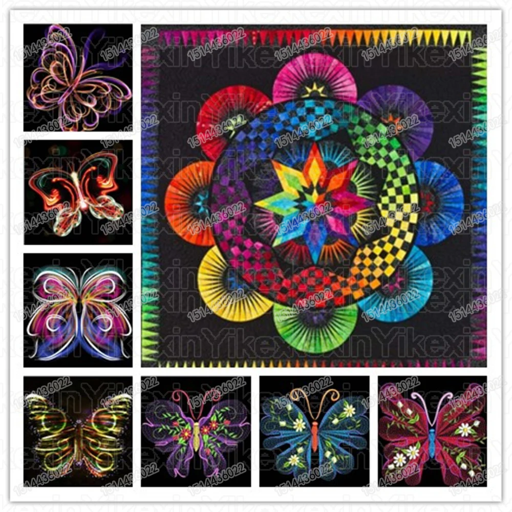 5D Diamond Painting Colour Butterfly Cross Stitch DIY Embroidery 2019 scenery rhinestones Home Decor love gift | Дом и сад