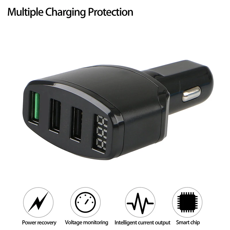 

Multiple Expander LED Display 4.2A Quick Car Charger USB Car Charger Adapter Fast Charging for Phone