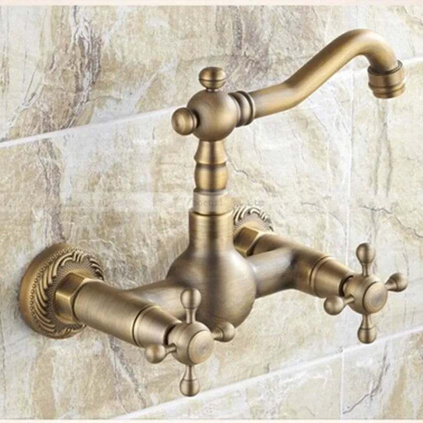 360 degree spin antique brass washbasin hot and cool bathroom kitchen
