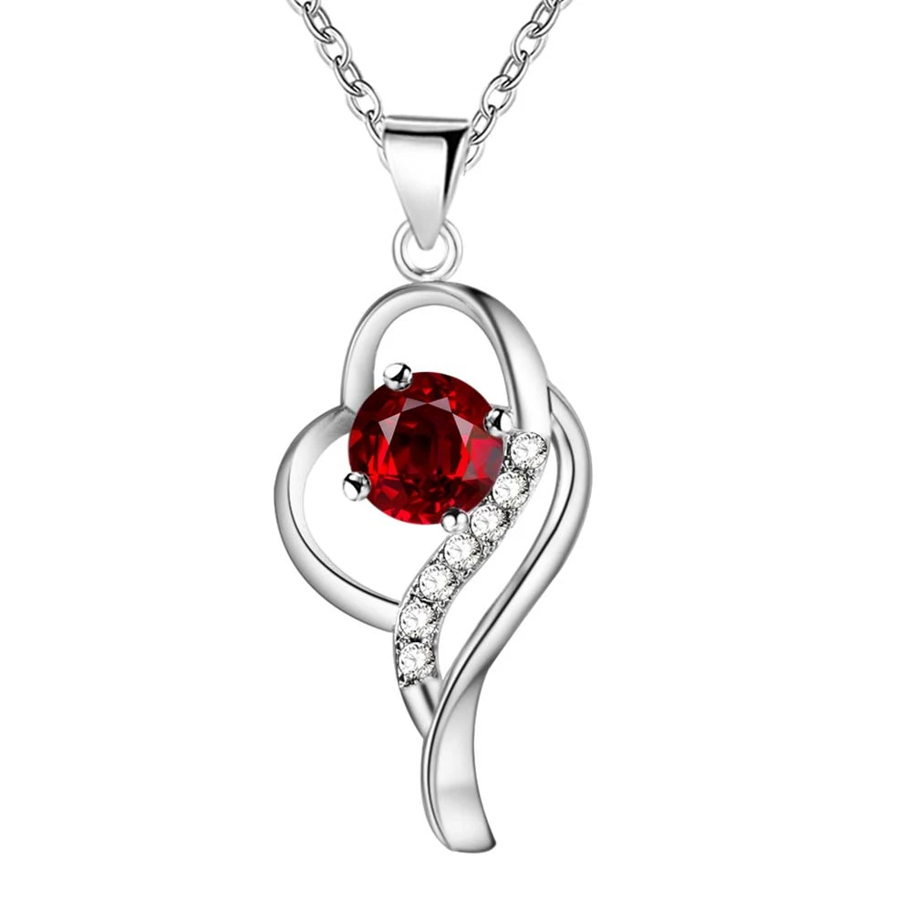 Ожерелье с подвеской в виде сердца красным камнем AN674|fashion necklace|jewelry necklacenecklace fashion |