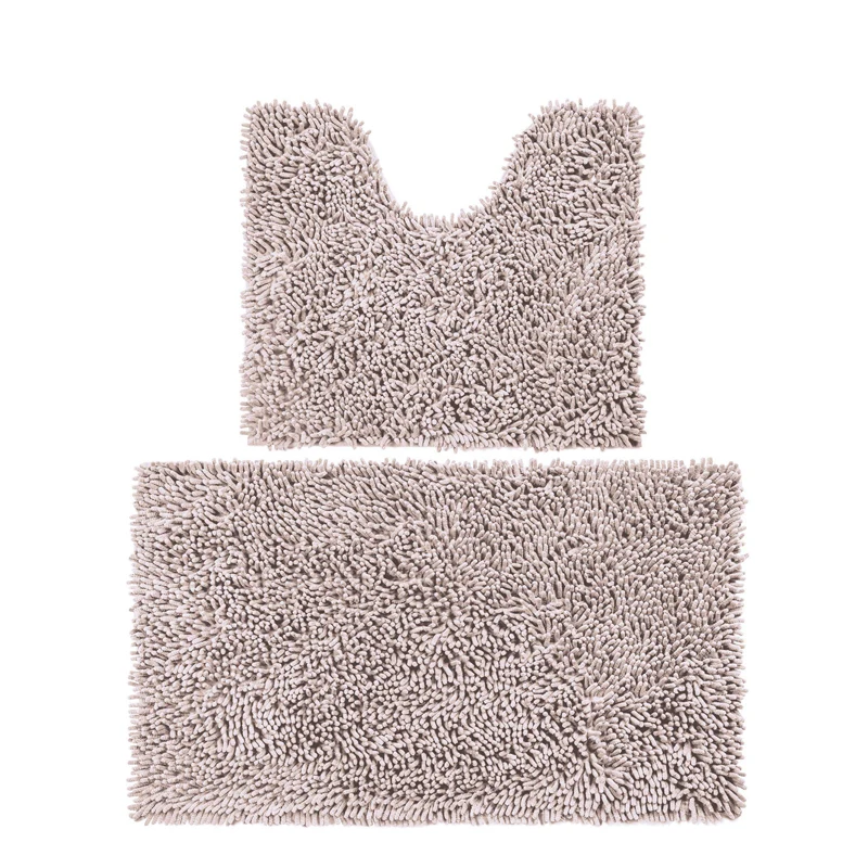 

Soft Floor Mat Shaggy Carpet Rug Entrance Chenille Bathroom Absorbing Carpet Bathroom Mat Set Bath Mat
