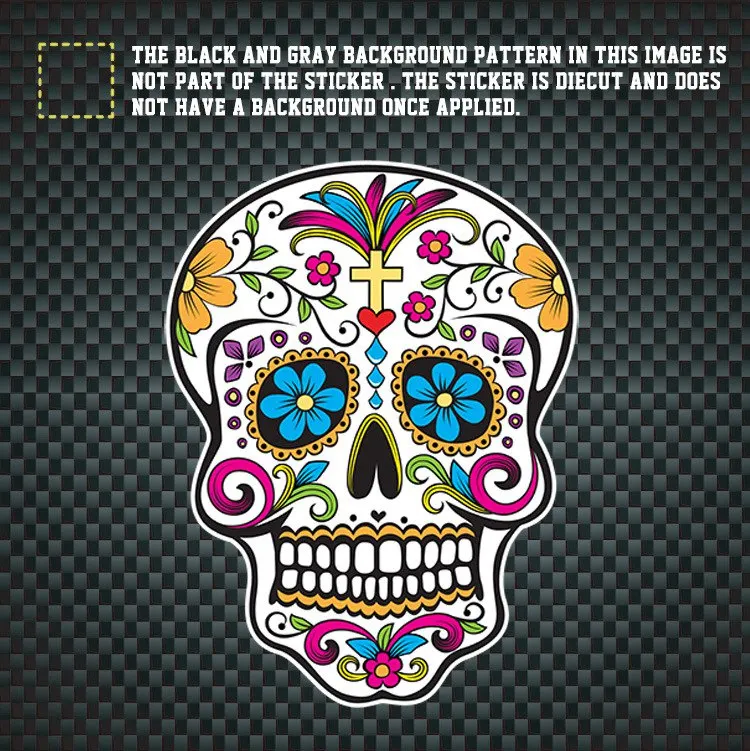 Sugar Skull Vehicle AUTO Decal Stickerin Decals & Stickers from