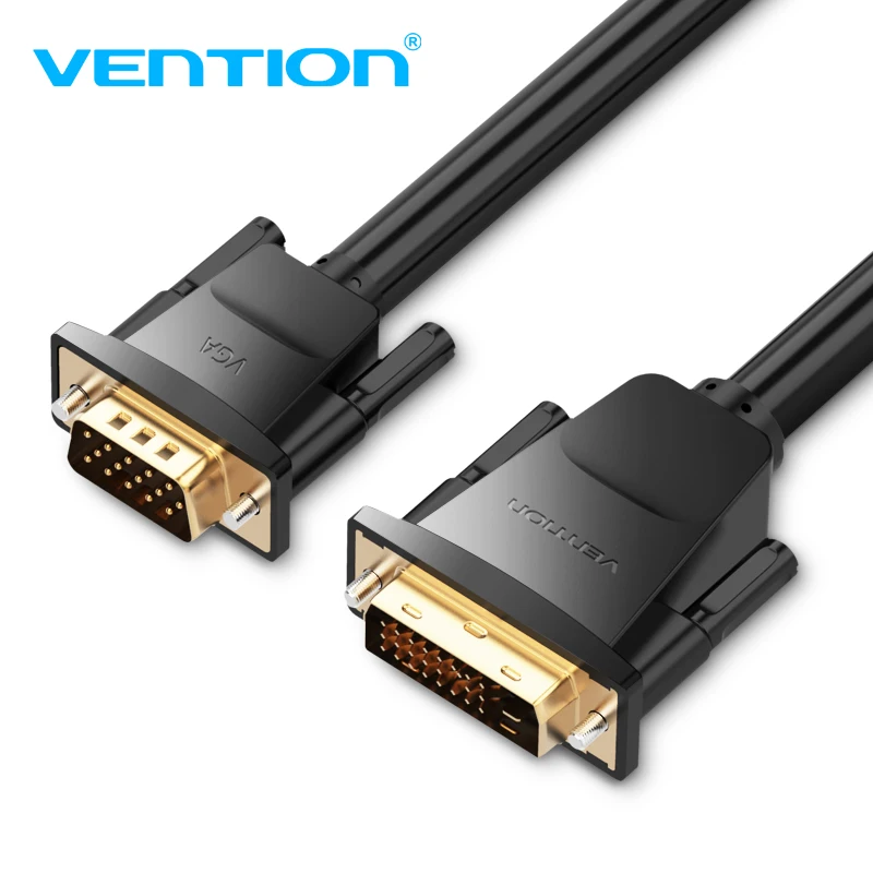 Vention DVI to VGA Adapter DVI 24+1 Converter 1080P VGA Cable for PC Monitor HDTV Projector Digital Video Cable DVI Cables Vention DVI to VGA Adapter DVI 24+1 Converter 1080P VGA Cable for PC Monitor HDTV Projector Digital Video Cable DVI Cables