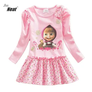 

Girls dress long sleeve children print dress children Vestidos girls dress autumn children's clothing girls dresses H5306