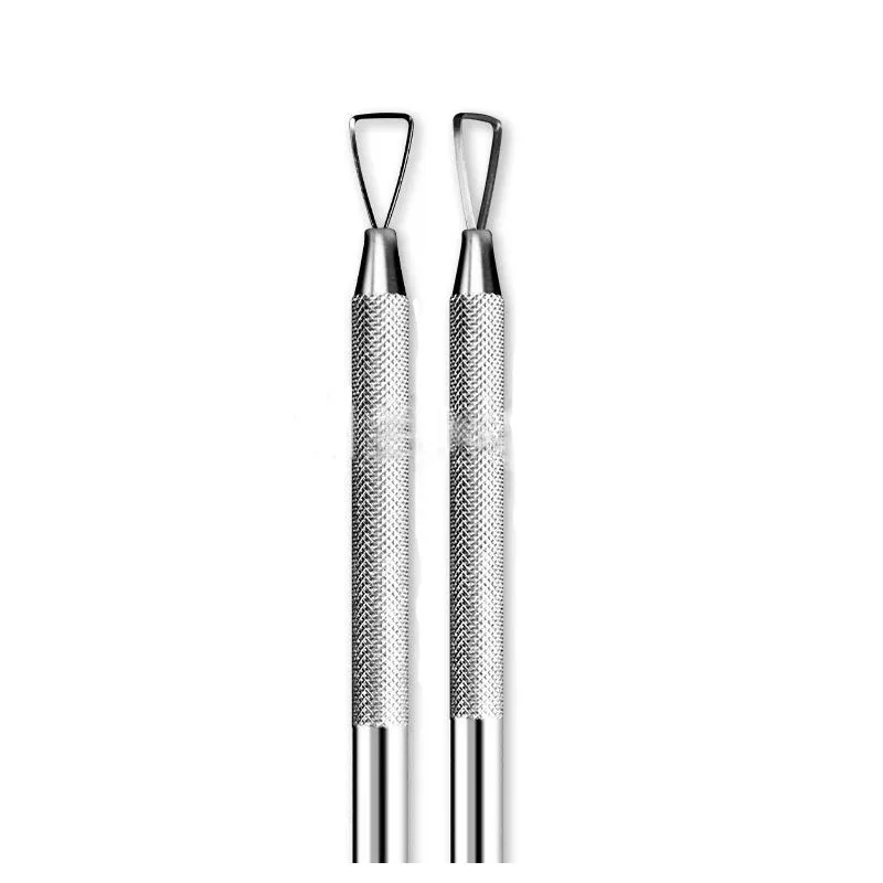 

1PCS New 2017 Removal Cuticle Pusher Stainless Steel Triangle Stick Rods for UV Gel Polish Manicure Cleaner Nail Tools