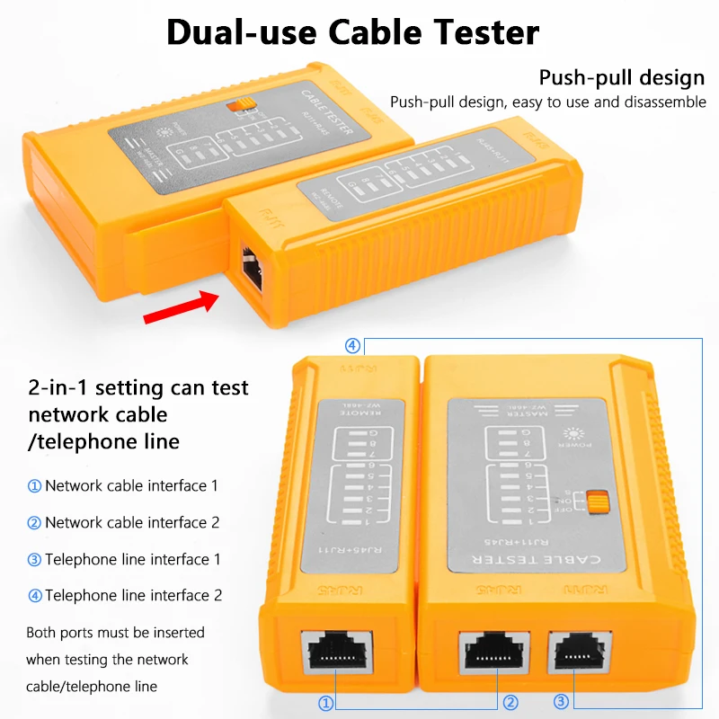Handskit RJ45 RJ11 RJ12 CAT5 CAT5e набор инструментов для ремонта сети с Utp Кабельный тестер