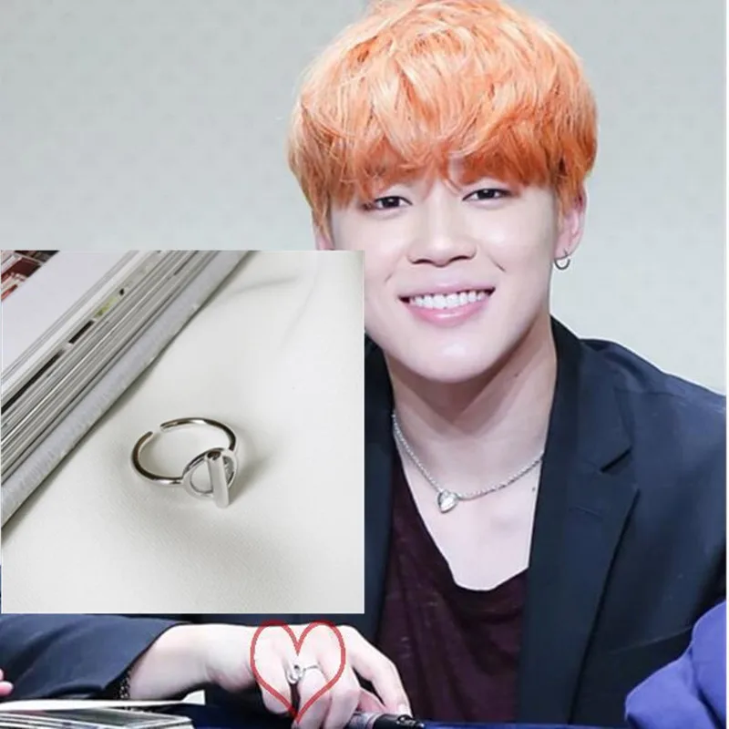 Korea KPOP Bangtan Boys BTS Album Ring Women Men Rap Monster Jimin Jin Suga V J-Hope Jung Kook Finger open circular Ring