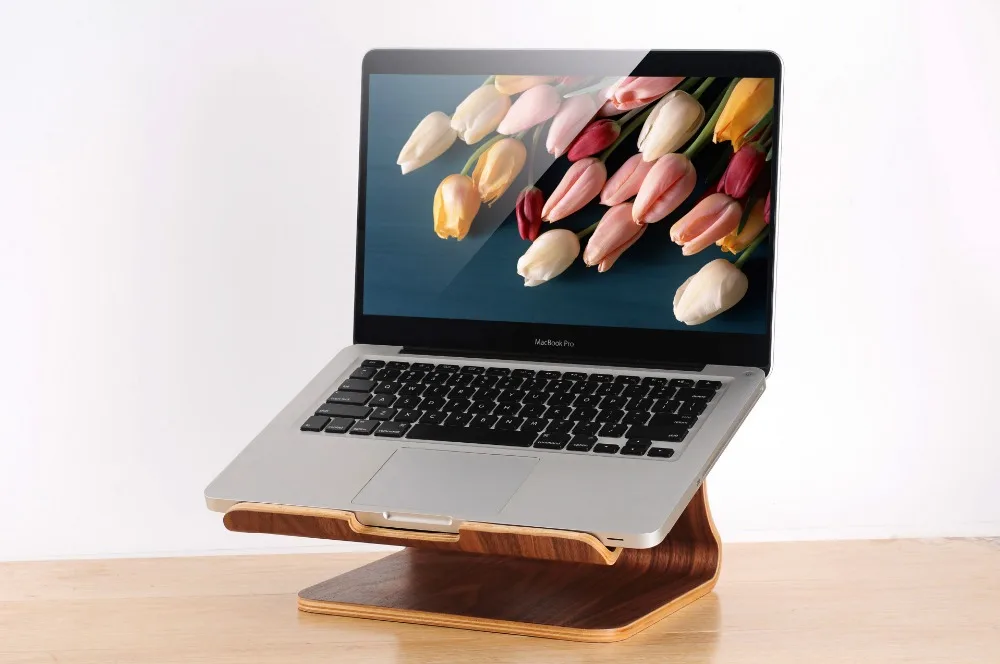 Hot Sale Caseier 100 Pine Wood Laptop Stand For Mac