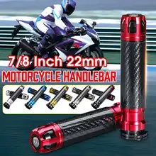 7/8 дюймов 22 мм Алюминий на руль мотоцикла или рукоятки «Грипсы» бар для Kawasaki/Honda/Suzuki/Yamaha