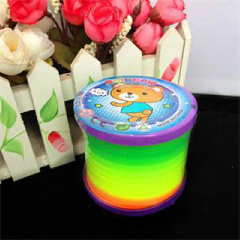 

Magic Plastic Slinky Rainbow Spring Colorful New Children Funny Classic Toy Color Randomly HOT Selling