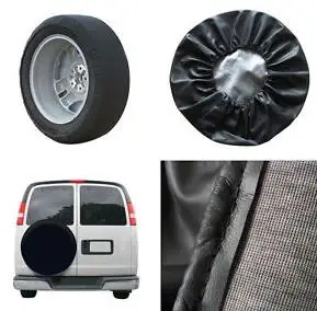 

15" Durable PU Leather Black Autos Spare Wheel Tire Cover Protection Bag Size M Fit for HONDA CRV universal for ALL cars