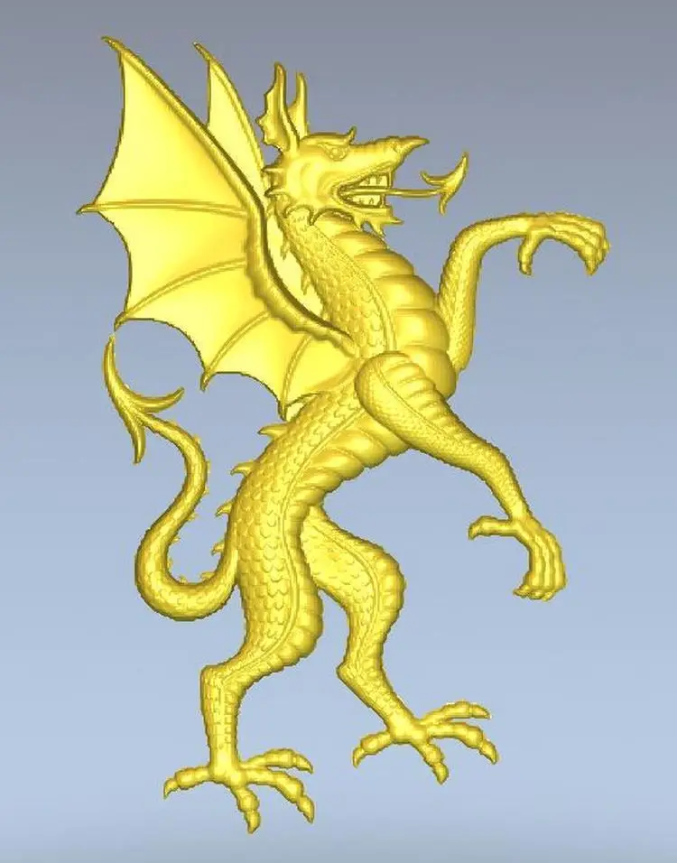3d модель рельеф для ЧПУ в формате STL dragon_1|3d model relief|3d relief modelfor cnc |