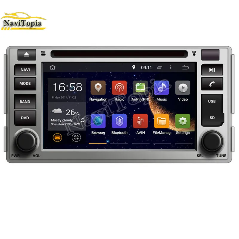 

NAVITOPIA 4G RAM 64G ROM PX6 Six Core Android 9.0 Car DVD Multimedia Player GPS Navigation for Hyundai Santa FE 2006 2007-2012