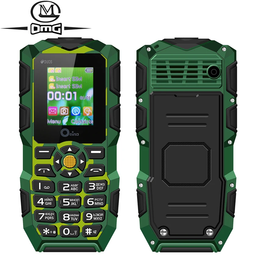 Waterproof shockproof mobile phone Arabic Russian Keyboard Dual SIM card Power Bank Wireless FM flashlight OEINA