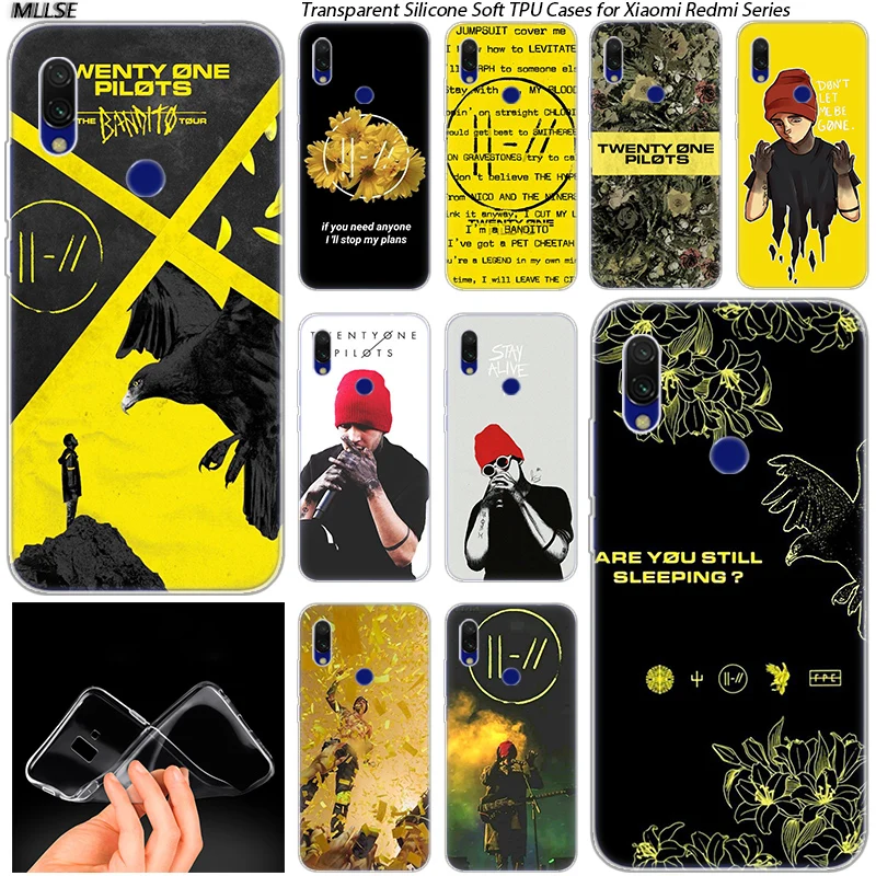 Хит продаж мягкий силиконовый чехол Twenty One Pilots для Xiaomi Redmi K20 7 7A 5 5Plus 6 6A S2 Note 8 Pro