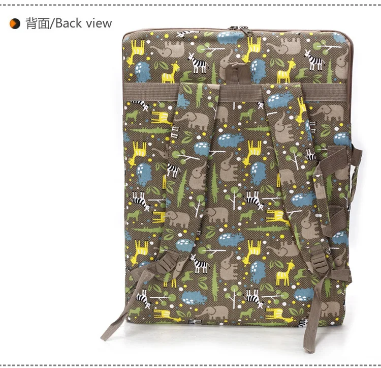 4K Multi-function Creative Animal Patterns Art Painting Bag  Sketch Shoulders Large Zipper Thickened Portable Drawing Pack Bag (6)