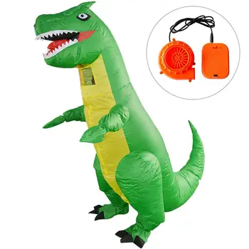 

Green Dragon Style Suit Outfit Party Halloween Costume For Kids Adult Dino Rider Cosplay Party Fancy Dress Props