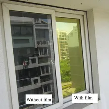 Золотая/серебряная Солнцезащитная изоляционная пленка на солнечных батареях, односторонняя зеркальная пленка для окон, защитная пленка, Взрывозащищенная пленка для стекла