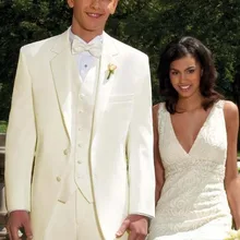 Льняные костюмы цвета слоновой кости пляжные свадебные костюмы для мужчин портняные льняной костюм на заказ смокинг жениха, идеальный выбор для жаркого лета свадьбы