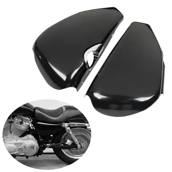 

Motorcycle Left Right Side Battery Cover For Harley Sportster XL 1200 883 48 72 2004-2013 Iron 883 04-13 12