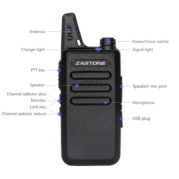 2 шт./лот Zastone ZT-X6 UHF 400-470 МГц черное портативное оборудование для связи мини-радио набор портативная маленькая рация X6