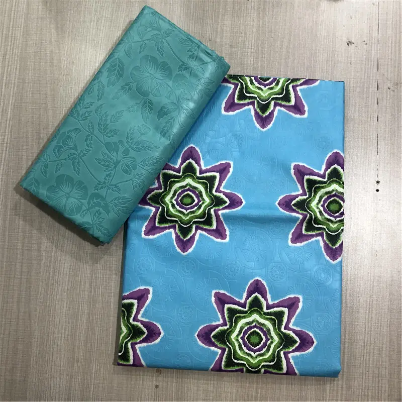 Африканский Цветочный Принт Базен riche getz африканская кружевная ткань Базен кружева с простой парчи кружева соответствующие 10 ярдов/комплект