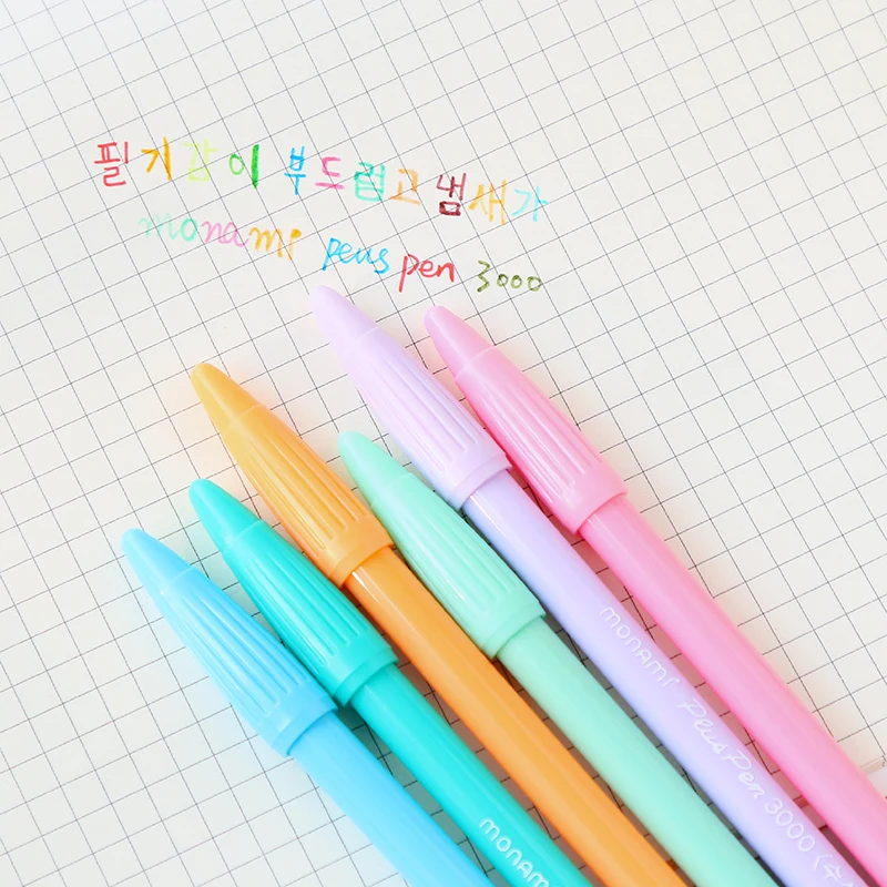 Волокно воды ручка цвет корейский Канцелярские M 3000 Plus ручки для рисования книги по искусству маркеры
