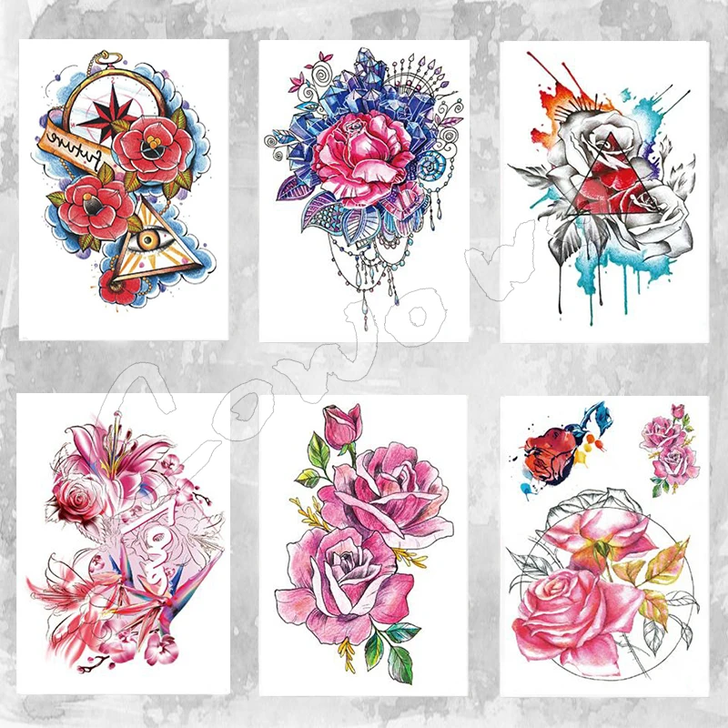 

Body Art Beauty Makeup Pink Sexy Triangle Eyes Tattoo 8D Waterproof Temporary Tattoo Stickers
