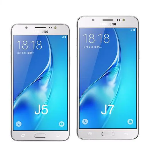 Оригинальный смартфон Samsung Galaxy J7 j7108 (2016 дюйма) 16 Гб ПЗУ 3 ГБ ОЗУ поддержка двух Sim
