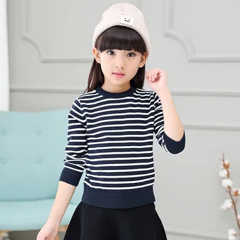 

2019 Children's sweater Winter New Children Clothing Hedging Round collar Girls Sweater Warm sweater Cotton products