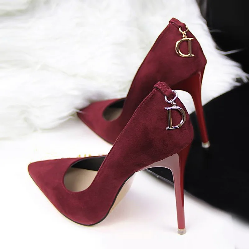 

Women Pumps Brand Women Shoes High Heels Sexy Pointed Toe Red Bottom High Heels Zapatos Mujer Wedding Shoes