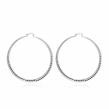 Best selling new 925 silver jewelry geometric cutting pattern women exaggerated silver earrings are not allergies