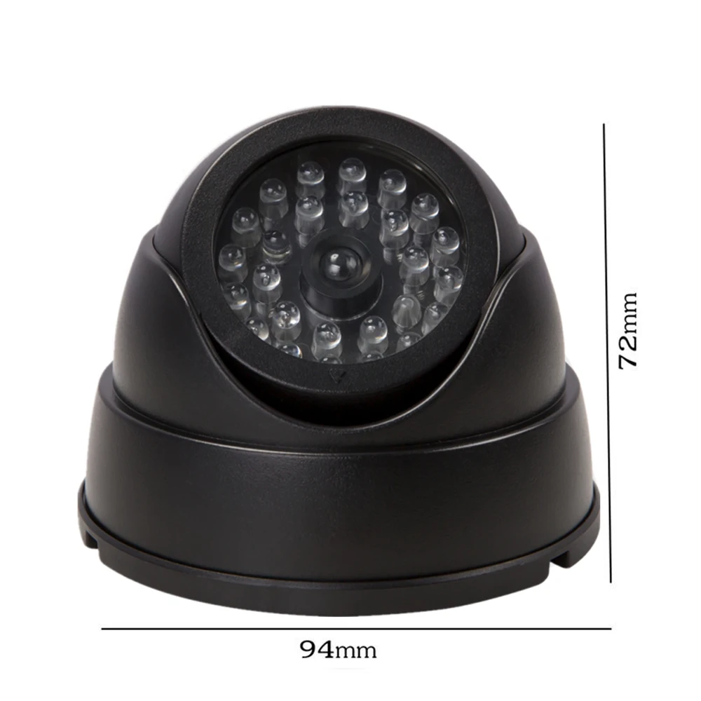 2pcs Security CCTV Simulation Fake Camera Dome With Flashing LED Light Waterpoof Outdoor Indoor Dummy Camera Surveillance