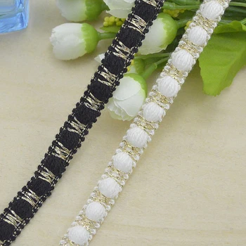 

20Metres Beautiful Gold Lace Trim DIY Craft Wedding Doll Dress Ribbon DIY Clothes Accessories Curve Lace Dentelle