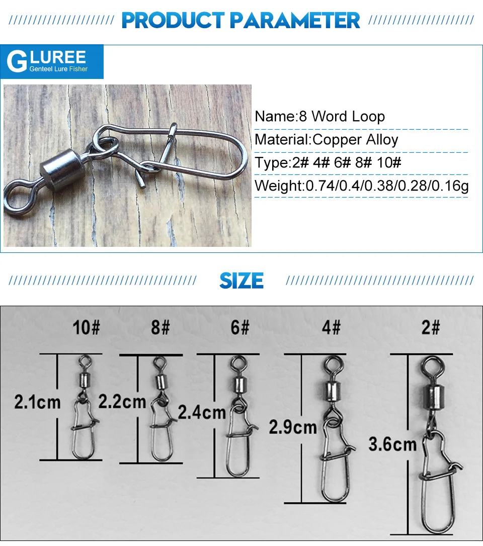 GLUREE-50PcsLot-2#-4#-6#-8#-10#-Copper-Alloy-Fishing-Connector-Pin-Bearing-Rolling-Swivels-Fishing-Tackle-Accessories_04