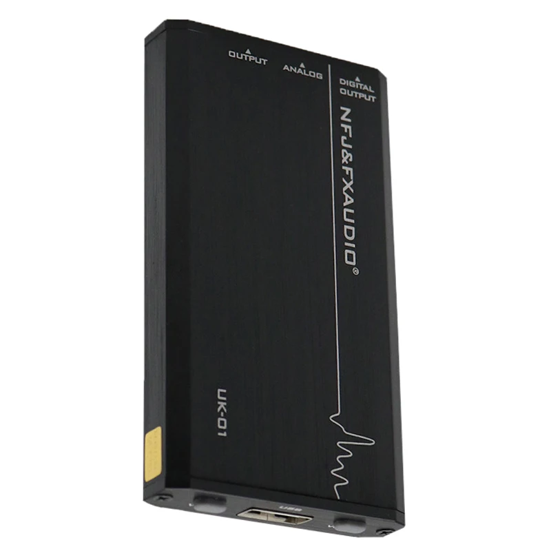 FX Audio UK 01 External USB Sound Card Desktop Notebook Computer Universal Independent Driveless Portable Headphone Amp Output