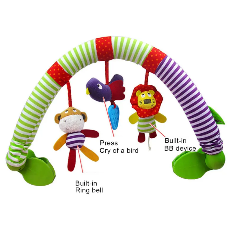 Детские игрушки, передвижные погремушки для младенца, подвесная коляска, игрушка, милая картонная погремушка, развивающие игрушки, погремушки для младенцев, подвесная кровать, развивающая игрушка - Цвет: PJ3335D