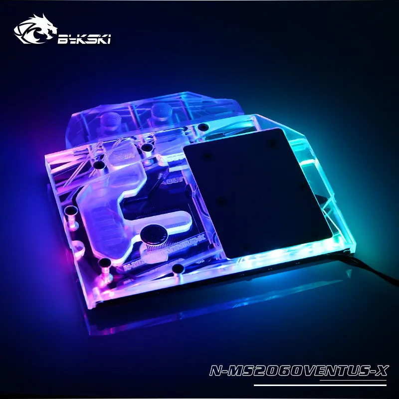 Bykski полный охват GPU RGB/A-RGB блок воды для VGA MSI RTX 2060 VENTUS XS видеокарта N-MS2060VENTUS-X