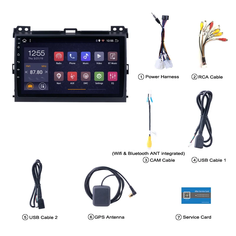 Top Car Radio Multimedia no 2 din android 8.1 Video Player Navigation GPS For Toyota LAND CRUISER Prado 120 2003-2009 5