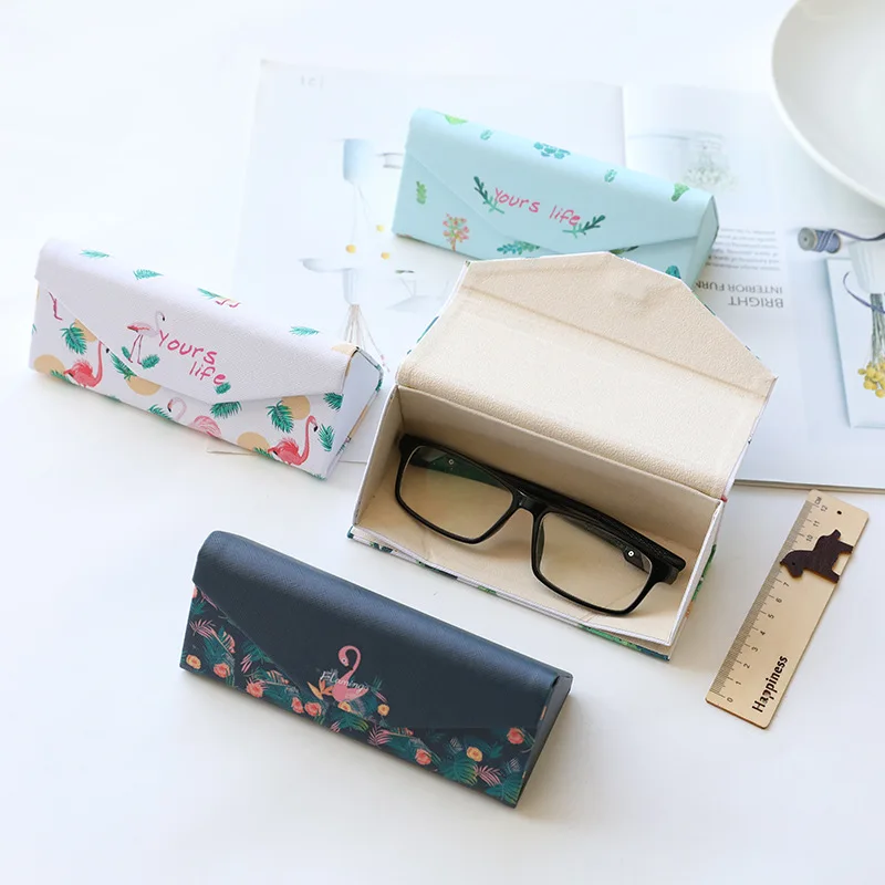 

Top-grade PU Spectacle Cases for Eyeglasses Fashion Folding Sunglasses Box Bag Portable Triangle Eyewear Protector
