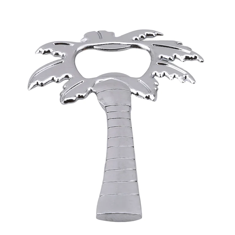 silver Kokospalmen форма Flesopener Rvs Bier Flesopener креативный инструмент для открывания бара Trouwbedankjes - Цвет: silver