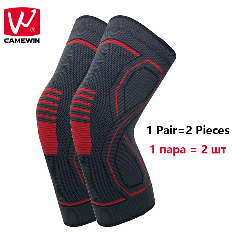 Red CAMEWIN 1 пара(2 шт.) поддержка колена рукав для артрита и восстановления травм, тренировки, Велоспорт, Спорт, кемпинг, Ховерборд, фитнес - Цвет: Red