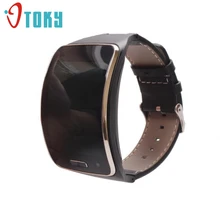 Excellente Qualité Remplacement Véritable En Cuir de Courroie De Bande Bracelet Pour Samsung Gear S SM-R750 Smart Watch Bracelet En Métal Fermoirs