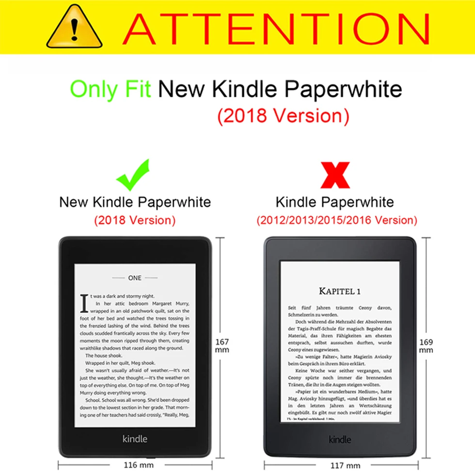 Умный Магнитный чехол для Amazon Kindle Paperwhite 4 10-го поколения, Автоматический Режим сна/пробуждения, чехол для Kindle Paperwhite, чехол