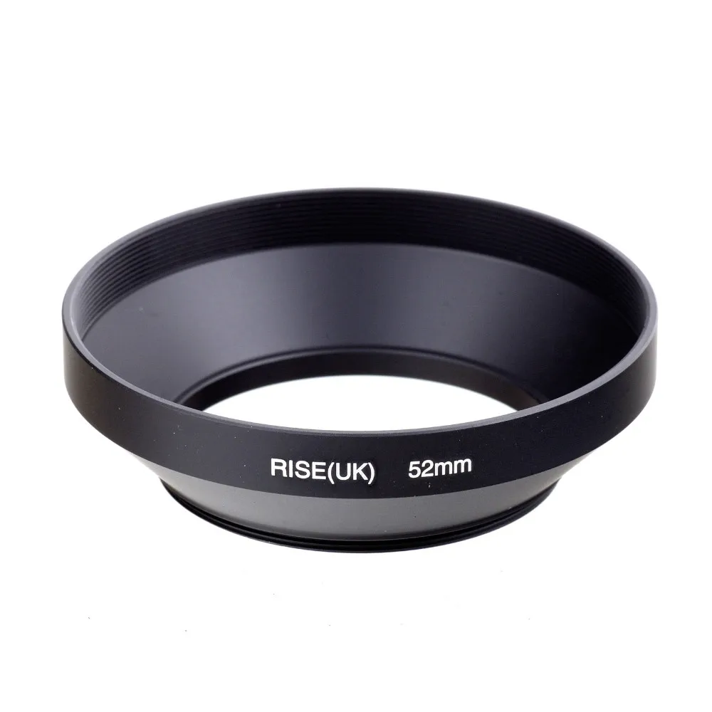 Rise(uk) Screwin Mount 52mm 52 Mm Metal Wide Angle Lens Hood For