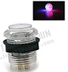 Colorful flash 28mm 1 шт. 28 мм 24 мм светодиодный аркадный кнопочный переключатель старт Аркады 5 В Кнопка с подсветкой аксессуары для аркадного шкафа - Цвет: Colorful flash 28mm