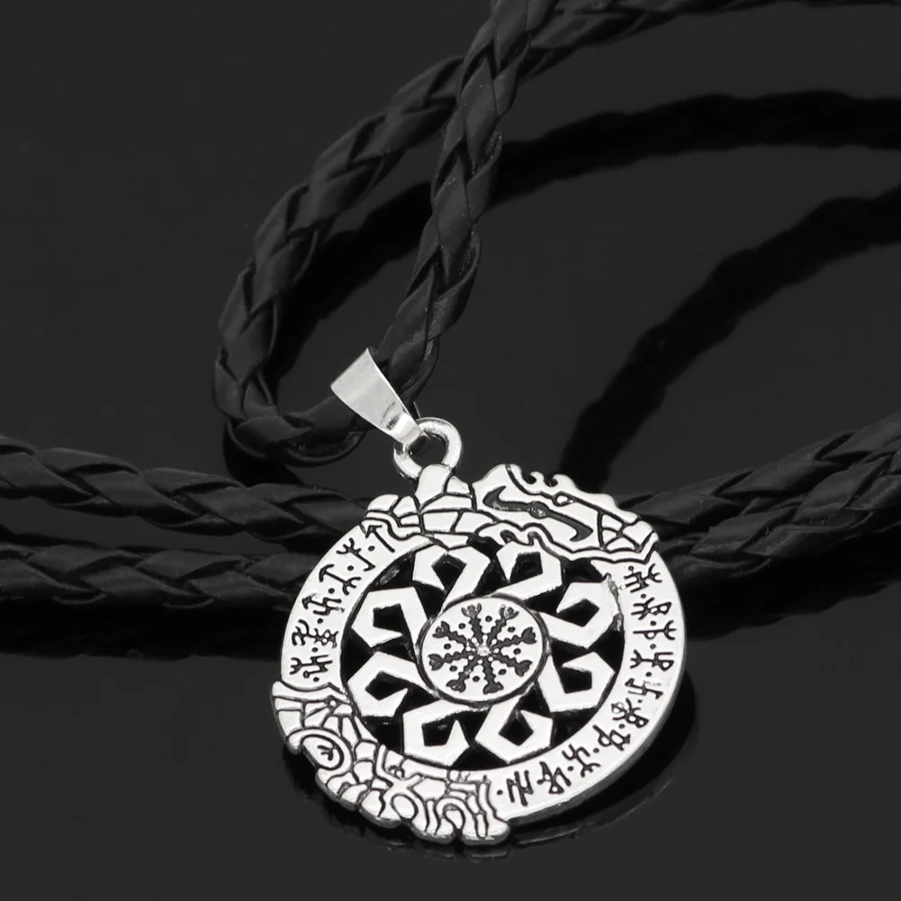 Подвеска с компасом скандинавский Викинг dragon rune амулет Vegvisir|Ожерелья подвеской| |