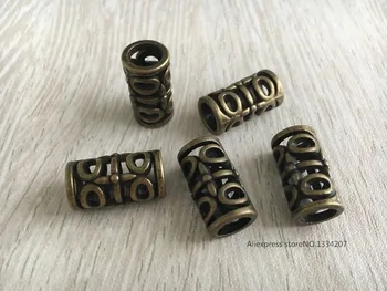 

5pcs-10pcs Antique Brass hair braid dread dreadlock beads cuff approx 7mm hole