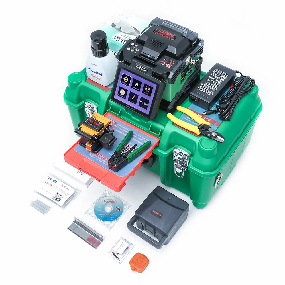

Core-Core Alignment Fiber optic Splicer Komshine GX37 Fiber Optic Splicing Machine with FIS stripper 0.02dB
